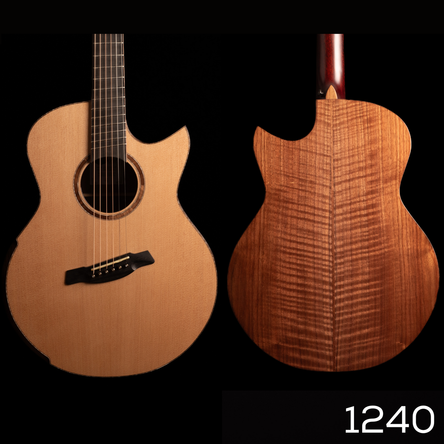 AVENIR 25 SERIES AUDITORIUM SITKA SPRUCE FLAMED WALNUT FAN FRET