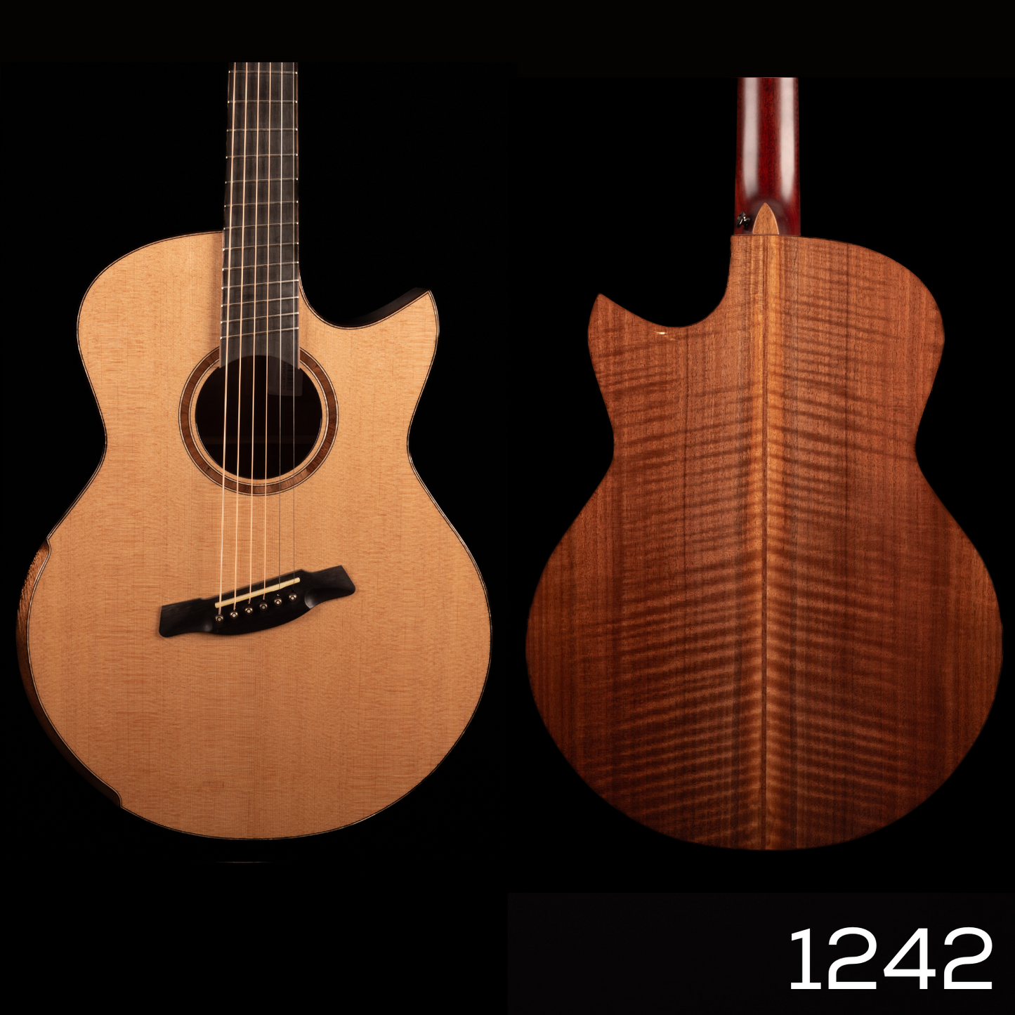 AVENIR 25 SERIES AUDITORIUM SITKA SPRUCE FLAMED WALNUT FAN FRET